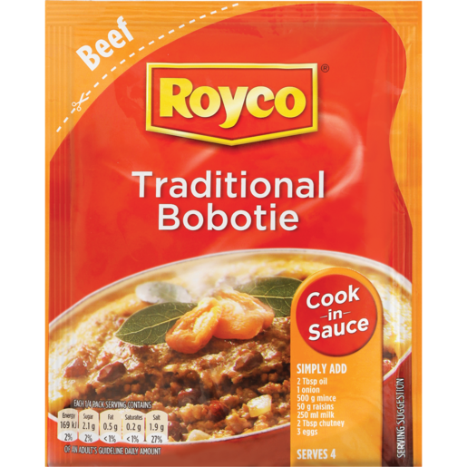 Royco Dry Cook-in- Sauce Traditional Bobotie 50g - The South African Spaza Shop