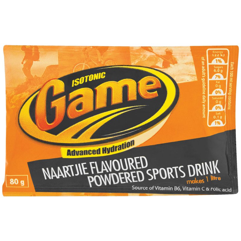 Game Powdered Sports Drink Naartjie 80g - The South African Spaza Shop