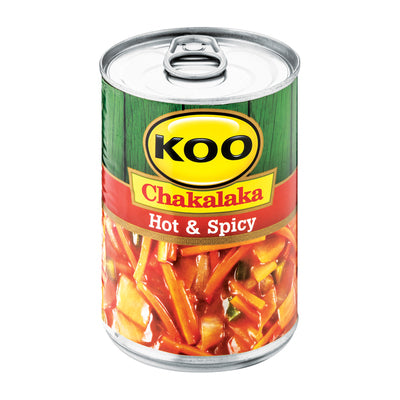 Koo Chakalaka Hot & Spicy 410g - The South African Spaza Shop