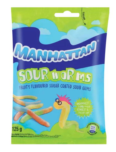Manhattan Sour Worms 125g