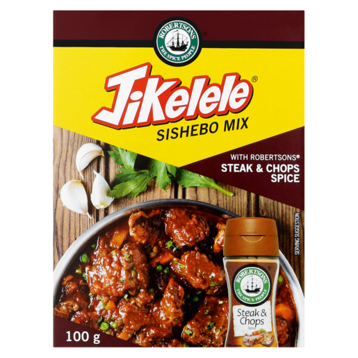 Robertsons Jikelele Sishebo Mix with Steak & Chops Spice 100g - The South African Spaza Shop