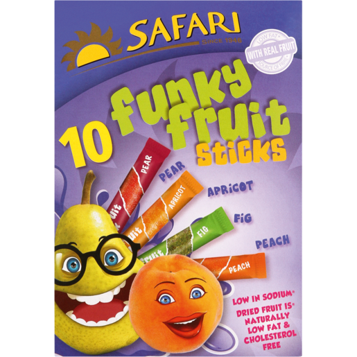 Safari Fruit Sticks Box of 10 - The South African Spaza Shop
