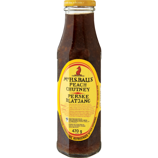 Mrs Balls Chutney Peach Glass 470g - The South African Spaza Shop