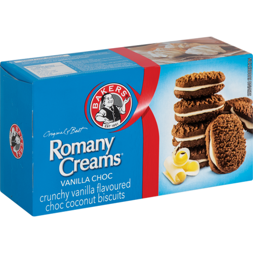 Bakers Romany Creams Vanilla Choc 200g - The South African Spaza Shop