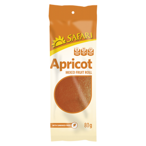 Safari Apricot Fruit Roll 80g - The South African Spaza Shop